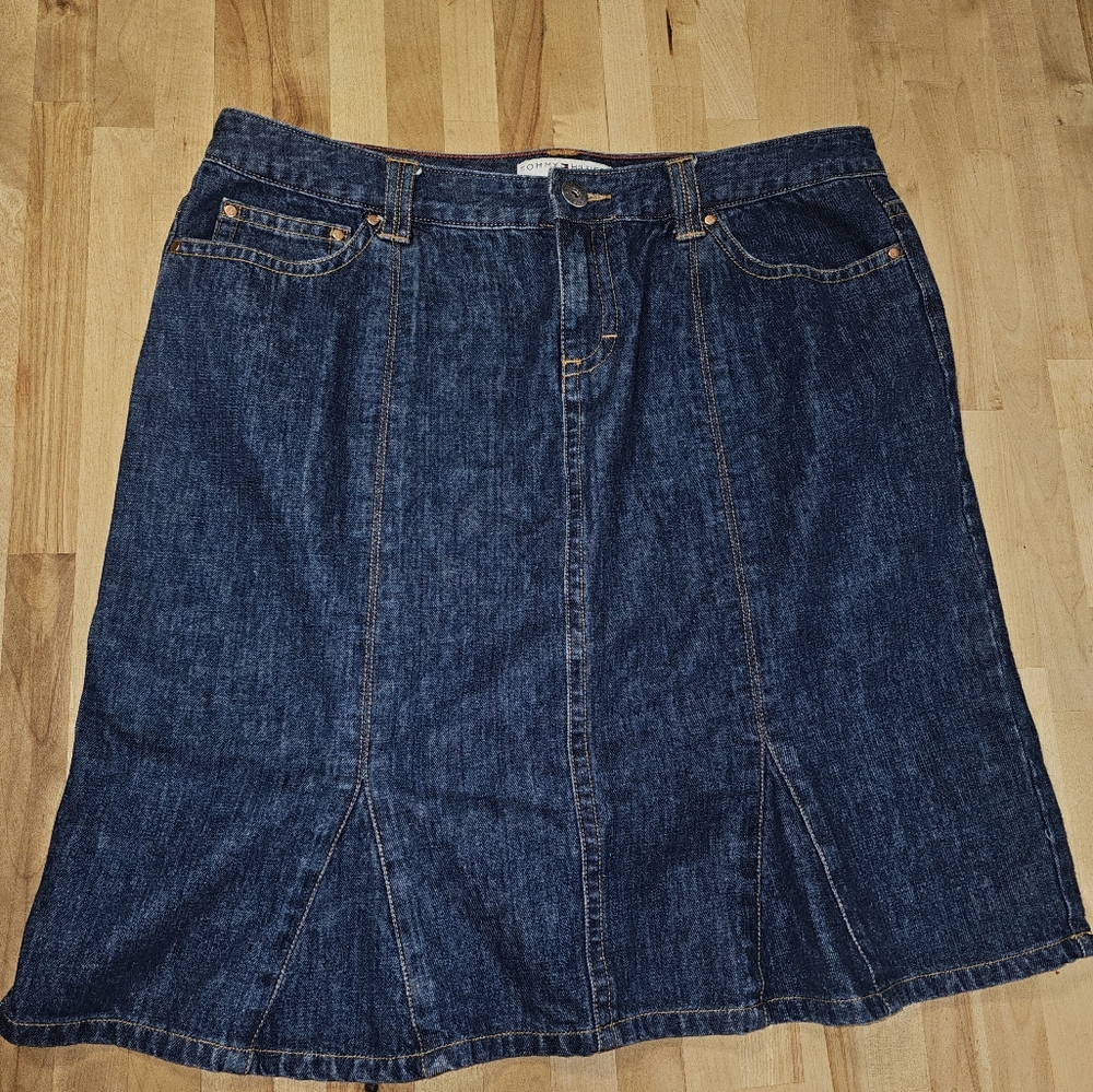 Tommy Hilfiger Blue A-Line Denim Skirt